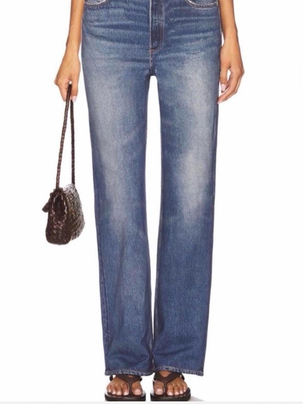 Rag & Bone Miramar Shea High Rise Relaxed Straight Jean in Cosmos